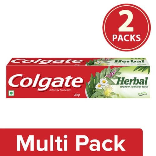 Colgate Toothpaste - Herbal, Natural, 2*200 g Multipack